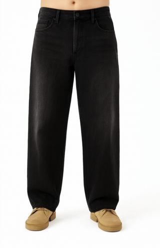 Herren Baggy Jeans Mit Faded Denim & Weit