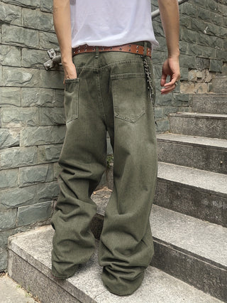 Herren Baggy Jeans Mit Faded Look & Weit