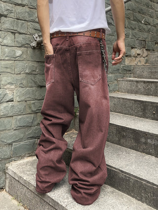 Herren Baggy Jeans Mit Faded Look & Weit