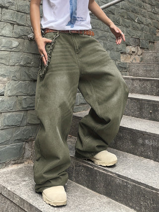Herren Baggy Jeans Mit Faded Look & Weit