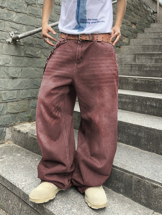 Herren Baggy Jeans Mit Faded Look & Weit