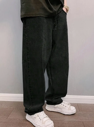 Herren Baggy Jeans Mit Stonewash & Locker