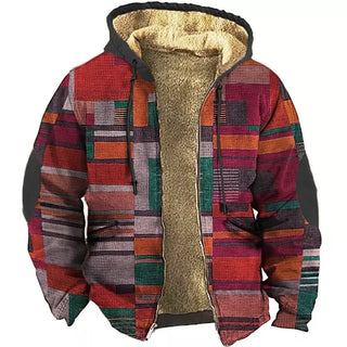 Herren Fleecejacke Mit Farbblock-Design | Winter