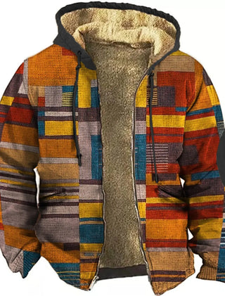Herren Fleecejacke Mit Farbblock-Design | Winter