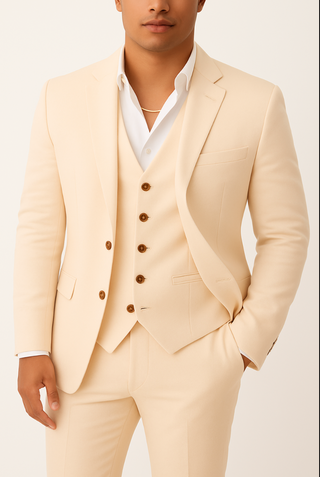 Herren Hochzeits Anzug Mit Weste & Slim Fit