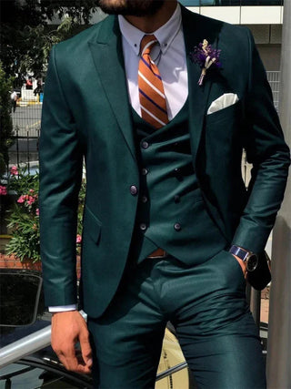 Herren Hochzeits Anzug Slim Fit Mit Weste