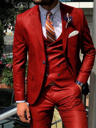 Herren Hochzeits Anzug Slim Fit Mit Weste