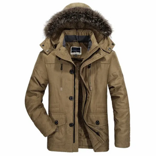 Herren Parka Mit Fellkapuze | Winter
