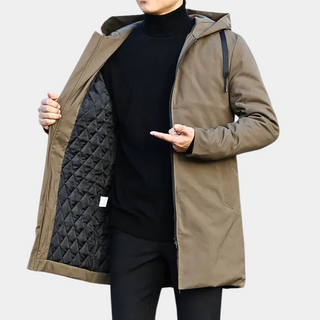 Herren Regenjacke Lang Wattiert | Übergangs
