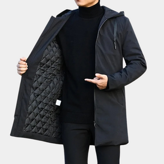 Herren Regenjacke Lang Wattiert | Übergangs