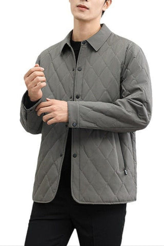 Herren Steppjacke Mit Knopfleiste | Übergangs