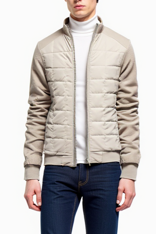 Herren Steppjacke Mit Kontrastärmeln | Übergangs