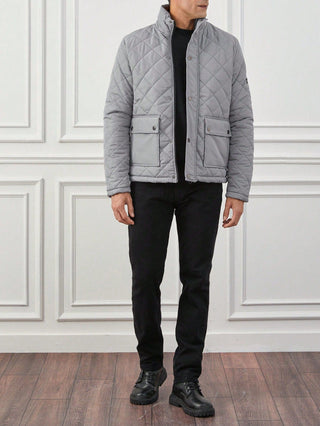 Herren Steppjacke Mit Pattentaschen | Übergangs