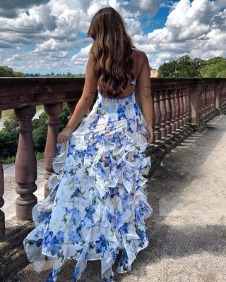 Isabella | Damen Langes Sommer Abendkleid | Maxi