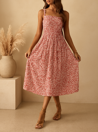 Isabella | Damen geblümtes Sommerkleid | Midi