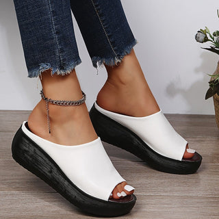 Leilani | Damen Sommer-Plateau-Pantoletten