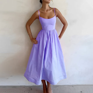 Lina | Damen Sommer Cocktailkleid | Midi