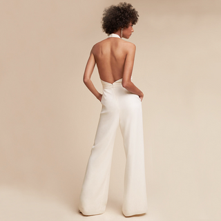 Lina | Damen hochzeitsgäste Jumpsuit | Weiß