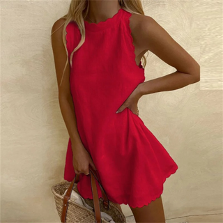 Livia | Damen Sommer Luftiges Kurz Kleid