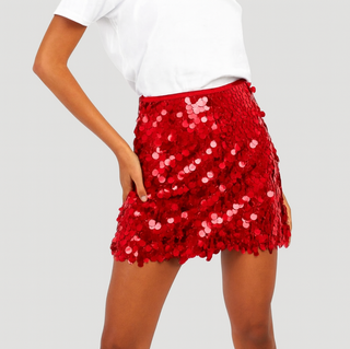 Luna | Damen Pailletten Rock | Mini