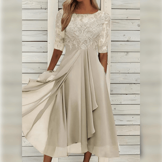 Marielle | Damen Elegantes Hochzeitsgastkleid | Midi