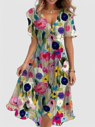 Melina | Damen Hochzeitsgast Wickelkleid | Midi
