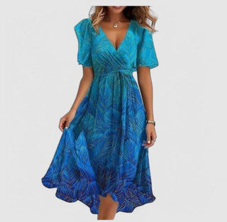 Melina | Damen Hochzeitsgast Wickelkleid | Midi