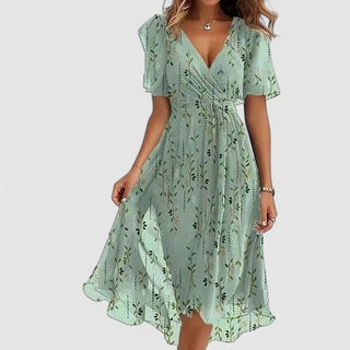 Melina | Damen Hochzeitsgast Wickelkleid | Midi