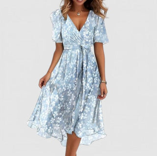 Melina | Damen Hochzeitsgast Wickelkleid | Midi