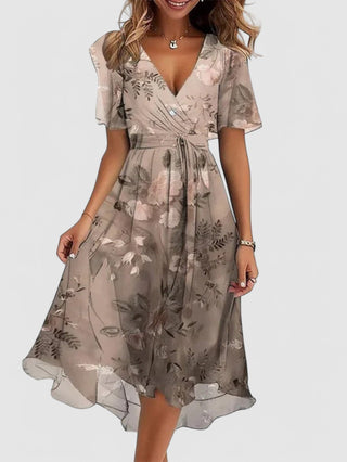 Melina | Damen Hochzeitsgast Wickelkleid | Midi
