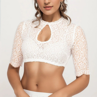 Oktoberfest Damen Dirndl Bluse Mit Spitze Und Keyhole-Ausschnitt | 2025