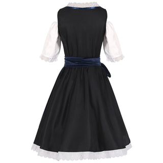 Oktoberfest Damen Dirndl Kleid Mit Floraler Stickerei Und Schleife | 2025