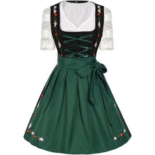 Oktoberfest Damen Dirndl Kleid Mit Floraler Stickerei Und Schleife | 2025