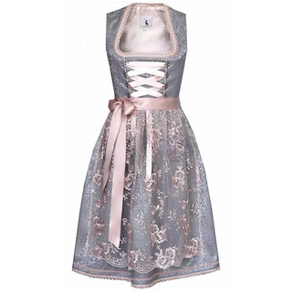 Oktoberfest Damen Dirndl Kleid Mit Glanzschürze Und Spitze | 2025