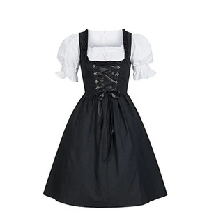 Oktoberfest Damen Dirndl Kleid Mit Schnürung Und Puffärmeln | 2025
