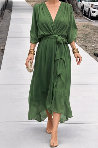 Alina | Damen Sommer Wickelkleid | Midi