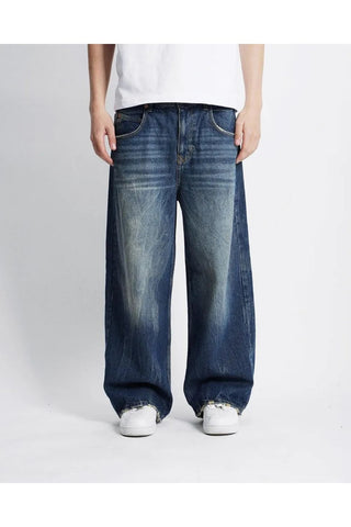Unisex Baggy Jeans mit Waschung und Taschen