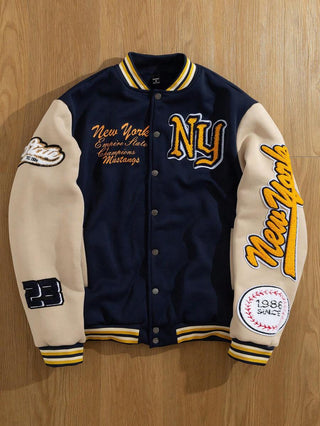 Unisex College Jacke Mit Aufnähern | Übergang