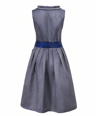 Women’s Oktoberfest Dirndl Dress Blue With Lace & Apron | 2025
