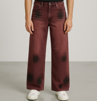 Herren Baggy Jeans Mit Faded Look & Weit