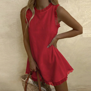 Livia | Damen Sommer Luftiges Kurz Kleid